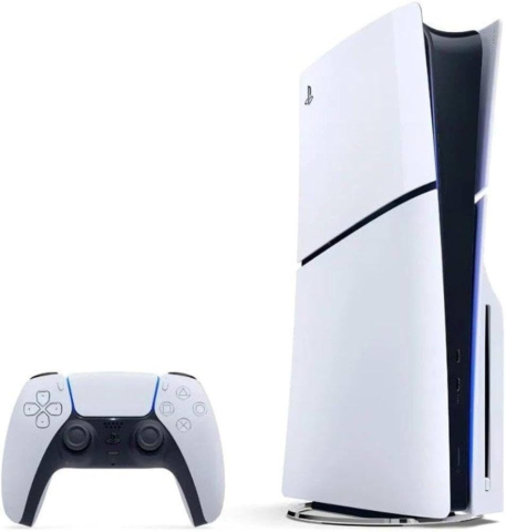 Console PlayStation 5 Slim Edição Digital branco com controle DualSense