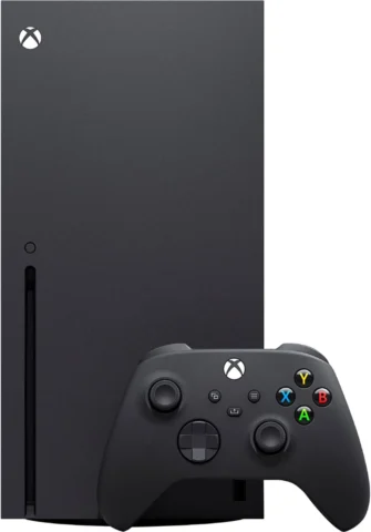 Console Xbox Series X preto com controle sem fio